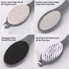 2 Pcs 4 in 1 Foot Scrubber Dead Skin Remover for Feet, Including Foot Files, Heel Scraper, Foot Brush and Pumice Stone, Multi Purpose Foot Callus Remover Pedicure Tools