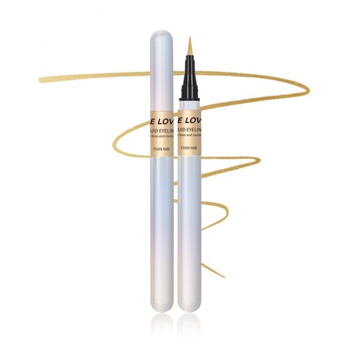 MIESCHER Gold Liquid Eyeliner Pencil, Eyebrow Pencil Long-Lasting Waterproof Eyeliner Pen, Precisio Ultra-Fine Felt Tip Liquid Eyeliner, Smudge-proof Quick-Dry Smooth Gel Eyeliner Pen Makeup(03# GOLD)