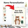 Personalized Kids Canvas Growth Chart, Height Chart, Growth Chart Banner, Nursery Decor, Kids Room Decor