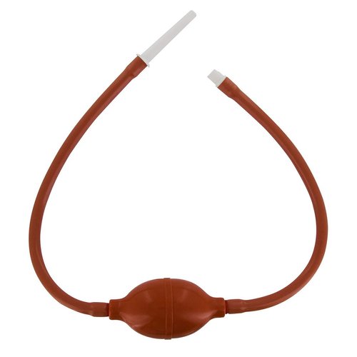Cleanstream In-Line Bulb Enema Syringe, Reusable Vaginal Cleaner Kit, for Men Women, Brown