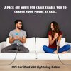 Multi Charging Cable, Nylon Braided 3 in 1 Universal Phone Charger Fast Charging with USB C/Micro USB/Lightning Port, Compatible with Most iPhones&iPads Cell Phones (2 Pack)