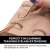 Pretty memory 2 Layer Lash Mannequin Head, with 2 Pairs Removable Lash Practice Eyelids, Realistic Eyelash Mannequin Head, Makeup Soft-Touch Rubber Lash Tech Supplies for Practice Training