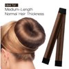 4 PCS Auburn Brown Hair Bun Maker Easy DIY Donut Bun Tool for French Twist Styles Perfect for Long Hair Men Women and Kids Frizz Free Lightweight and Portable