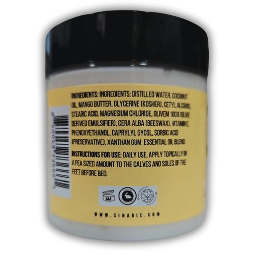 Sweet Dreams Magnesium Emulsified Body Butter, 4 oz., 1 Count | Mango Butter | Premium Magnesium Oil | Natural Ingredients | Magnesium Lotion | Lemon + Cedarwood