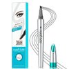 2024 New Waterproof Microblading Eyebrow Pen,3D Microblading Eyebrow Pencil,4 Tip Eye Brow Pen,Long-lasting Natural Makeup Fine Stroke Magic Eyebrow Pencil (Natural Black)