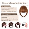 Clip in Bangs Hair Extensions Hair Clip on Wispy Bangs Hair Fake Bangs Clip in Human with Temples Hairpieces for Women Natural Wigs Bangs Clip