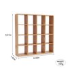 Miniature Furniture Wooden Storage Rack 16 Grid Shelves 1:12 Dollhouse Accessories Bookshelf Display Shelf Wall Rack Stand Mini House Scene Decoration (Wooden)