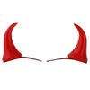 evil Horns Hair Clips Costume Accessories for Women Girls Red Devil Horn Set Halloween Party Cosplay Hair Clips 4cm