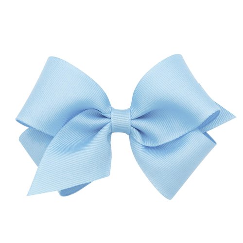Wee Ones Girls' Classic Grosgrain Hair Bows on a WeeStay No-Slip Hair Clip, Handmade, Small Sized Bow, Millennium Blue