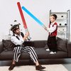 Haconba 20 Pack Inflatable Light Saber Blow up Light Sword Toys for Kids Cosplay Halloween Theme Party Favors, 5 Colors