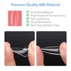 GazePlus Nail Tips, 600Pcs 10-size Short Stiletto Fake Nail Tips, Full Coverage Clear Soft Gel Nail Extension Tips Setfor Acrylic Nails False Nail for DIY at Home Nail Salon