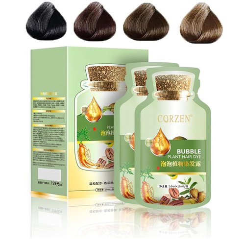 TTYRBF Plant Bubble Hair Dye Shampoo,Plant Bubble Hair Dye,Bubble Plant Hair Dye,Natural Plant Hair Dye,New Botanical Bubble Hair Dye Hair Dye Shampoo(Coffee Color)