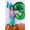 Number 5 Balloon Dark Green 40 Inch for Boy Girl Birthday Party Decorations, Five Year Old Number Balloons Party Supplies