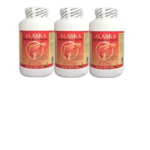 NCB Alaska Deep Sea Fish Oil Omega-3 1000 mg Epa Dha 300 Capsules (Pack of 3)
