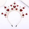 Valentines Day Heart Headband for Women Girls Red Hearts Crown Tiara Hairband Headpiece Cupid Costume Festival Carnival Holiday Party Favors