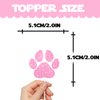 18pcs Pink Glitter Dog Paw Dessert Cupcake Topper Dog Pet Adoption Theme Decor Supplies Baby Shower Boys Girls Happy Birthday Party Decorations