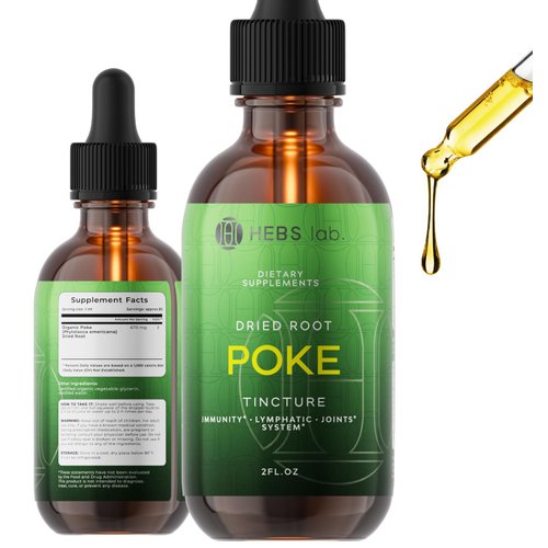 Poke Root Extract – Pure Lymphatic Drainage Drops - Immune Support Supplements & Detox Formula - Muscle Relaxer & Support for Athletes - Made in The USA - 2 oz