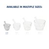 Apothecary Products Mortar and Pestle Bowl, Mixer and Grinder for Medicine, Glass (2 oz)