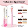 BeauFairy 4 in 1 Makeup Pen, 2 PCS, Eye Liner, Brow Liner, Lip Liner, Highlighter Pen, All in One Waterproof Long-Lasting Multi-function Beauty Pencil, Facial Easy Carry Cosmetic for Wedding (Pink)