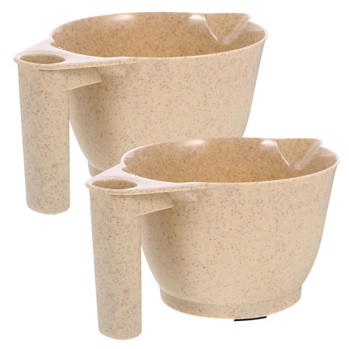 MERRYHAPY 2 Pcs Portable Hair Dye Mixing Bowls with Handle Tint Bowls for Hair Salon Home Use for Color Mixing with Hair Dye Brush and Bowl