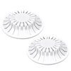 DANCO Universal Bathroom Sink Suction Cup Hair Catcher Strainer and Snare | For Pop-Up Stoppers | White | 2 Pack (10769)