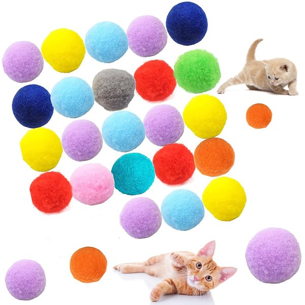 itPlus Cat Toys for Indoor Cats, 30PCS Cat Toy Balls Interactive Cat Toys Creative Toy to Kill Time and Keep Fit Great Colorful Toy for Cats Hunting Kitten Toys