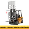 duturpo 1/50 Scale Diecast Forklift Truck Toys, High Detail Metal Construction Vehicles Model Toy for Kids (Forklift)