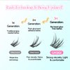 GAQQI Self Adhesive Eyelashes Clusters, No Glue Lash Clusters 10-16mm Dense & Volume Spiky Cluster Lashes, No Band Press On Lashes, More Comfortable & Stronger Hold (Twin）