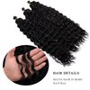MAYSA Ocean Wave Crochet Hair, 22inch 6Packs Soft Synthetic Wave Crochet Hair, Curly Braiding Crochet Hair Extensions #1B Natural Black