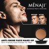 MËNAJI Anti-Shine Powder (HDPV) - Anti-Shine Face Make-Up for Men - Undetectable Full Coverage - Natural Looking Makeup - Mens Makeup - Mens Concealer- Mens Cosmetics - Contains Vitamin C & E - Medium