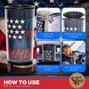Star Spangled Hammered Spit Bud Portable Spittoon with Can Opener: The Ultimate Spill-Proof Spitter by Spitbud