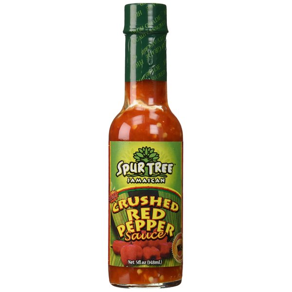 Spur Tree Crushed Red Pepper Sauce – Organic Crushed Red Pepper Sauce for an Authentic Jamaican Experience – Organic Red Pepper Sauce to Spice Up Your Dish (5 Oz, 2 Pack)