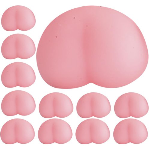 12pcs Mini Soft Funny Novelty Animals Squeeze Tricky Prank Props for Craft Phone Case Charm Adults Birthday Pink for 16 Years Old