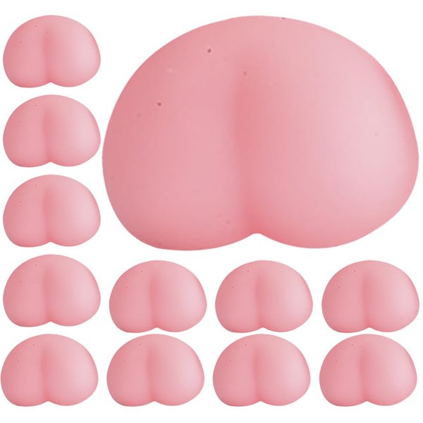 12pcs Mini Soft Funny Novelty Animals Squeeze Tricky Prank Props for Craft Phone Case Charm Adults Birthday Pink for 16 Years Old