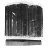 Hipruict Disposable Combs Individually Wrapped, Sturdy Combs in Bulk, 100 Pack Combs Bulk, Double Tooth Hair Pocket Comb, Bulk Combs for Homeless, Charity, Care Pack Black