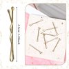 Amabro Mini Bobby Pins, 50PCS 1.37 Inch Small Wavy Hair Pins Metal Hair Clip Hairpins for Women Gilr Kids Buns Long Straight Curly Hair All Hair Types(Gold)
