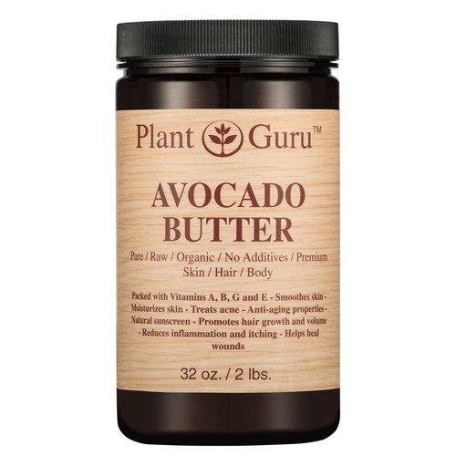 Avocado Body Butter 32 oz. 100% Pure Raw Fresh Natural Cold Pressed. Skin, Hair, Nail Moisturizer, DIY Creams, Balms, Lotions, Soaps.