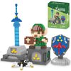 Finger Rock Link Building Set, Game Action Figure Building Kit, 4 in 1 BOTW Holding Master Sword and Hylian Shield Guardian Toys Gifts for Adults Kids 12+ (1200 PCS)