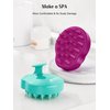 HEETA Hair Scalp Massager Shampoo Brush 2 Pack, Soft Silicone Bristles to Remove Dandruff, Waterproof Hair Scrubber for Both Wet Dry Hair, Suitable for Men & Women (Green & Purple)