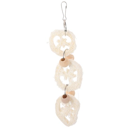 LOGOFUN Bird Chewing Toys Natural loofah Shaped Tearing Toy Bird Cage Bite Toy for Parakeets Cockatiels Lovebird Budgie Conures Bird Cage Accessories