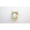 Generic Small mini pearly white iridescent gold metal and acrylic star hair claw clip