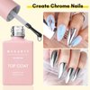 Makartt Gel Top Coat and Base Coat Kit: Clear Gloss Shiny No Wipe Stain Resistant General Top Coat Nail Polish UV and Primer for Acrylic Nails Dip Powder Gel Nail Polish Beauty Gift