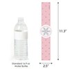 Big Dot of Happiness Pink Winter Wonderland - DIY Party Supplies - Holiday Snowflake Birthday Party or Baby Shower DIY Wrapper Favors and Decorations - Set of 15