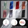 8 Colors Hair Tinsel Kit with Tools, VEINARDYL 47 Inch Hair Tinsel Extensions Fairy Hair Glitter Color Hair Tensile Sparkling Braiding Hair for Girls Women Halloween Cosplay Party - 1600 Strands
