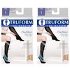 Truform Compression 20-30 mmHg Sheer Knee High Stockings Black, Small, 2 Count