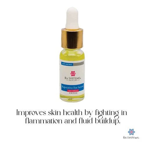 Rx Systems PF Reparative Eye Serum - Vegan Formula with 8 different Peptides, Plant Extracts & No Fillers, Paraben, or Silicone! Eye Cream for Puffiness and Bags Under Eyes - Under Eye Serum