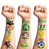 8 Sheets (96PCS) Soccer Tattoos Sports Theme Birthday Party Decorations Supplies Favors Decor Stickers for Kids Girls Boys Gifts Classroom School Prizes Rewards