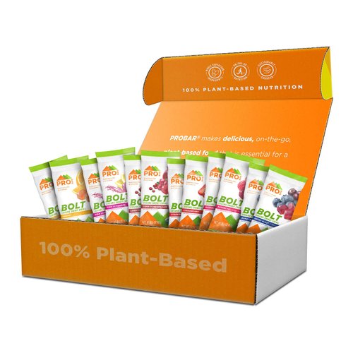 PROBAR - BOLT Organic Energy Chews, Variety Pack, Strawberry, Berry Blast, Orange, Raspberry, Pink Lemonade, Cranberry Pomegranate - Gluten-Free, USDA Certified Organic (12 Count) - Flavors May Vary