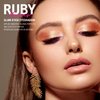 Ruby Kisses Eye Shadow Stick – Crème Eyeshadow Makeup Multi-Stick, Long-Lasting Pearl Shimmer Crayon, Metallic Glitter Eyeliner, Highlighter Eyeshadow Pencil, Sharpener Included (Copper Glam)