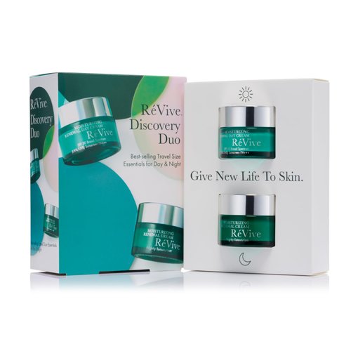 RéVive Discovery Duo Travel Kit - Travel Size Moisturizing Daytime Face Cream & Night Cream - Anti Aging Facial Skin Care Products for Smoother, Younger-Looking Skin (2 Count)